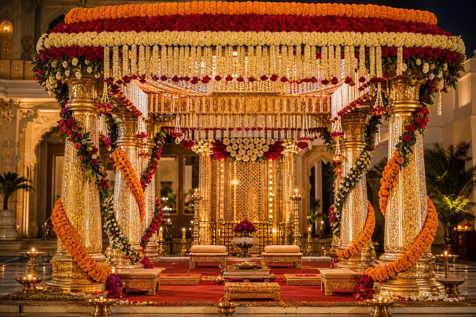 Luxury Indian wedding mandap